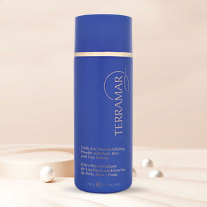 Terramar Polvo Micro-Exfoliante De Uso Diario con Extractos de Perla, Arroz y Frutas