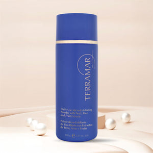 Terramar Polvo Micro-Exfoliante De Uso Diario con Extractos de Perla, Arroz y Frutas