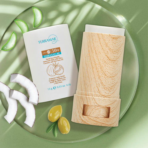 Terramar Protector Solar Facial Ecológico En Barra Con Aceite de Oliva, Coco y Aloe Vera
