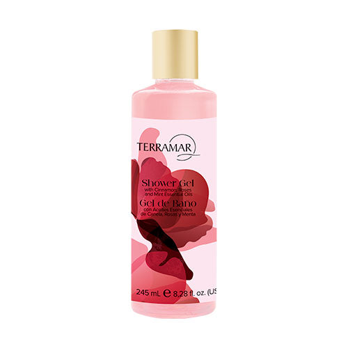 Terrmar Gel De Baño Con Aceites Esenciales De Canela, Rosa y Menta