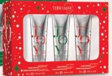 Cargar imagen en el visor de la galería, Terramar SET DE CREMAS PARA MANOS: MANZANA Y CANELA, LIMA Y UVA
