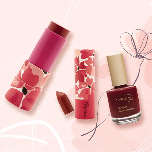 Terramar Set Rubor, Lápiz Humectante y Esmalte para Uñas